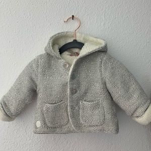 Boboli baby Sherpa lined hoodie